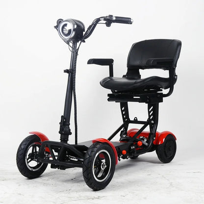 Lightweight Travel Electric Scooter For Women 500W 36V Mobility Scooters 4 Wheels Folding With Removable Armrest