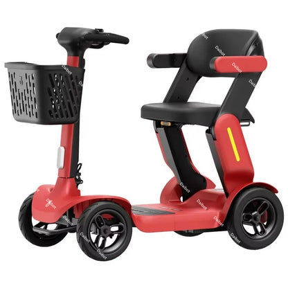 Folding Adult Electric Scooter For Long Distance With Seat 250W Senior Mobility Scooter Foldable For Travel With Basket