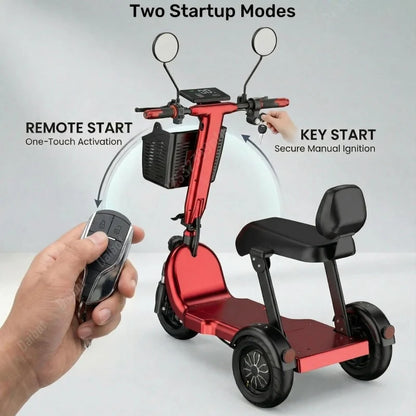 1000W 48V Small Mobility Scooter 3 Wheels Foldable For Elderly 2 Seater Mini Electric Tricycle Parent Child Adult With Basket