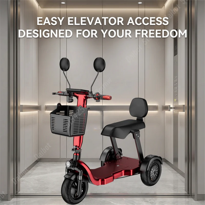 1000W 48V Small Mobility Scooter 3 Wheels Foldable For Elderly 2 Seater Mini Electric Tricycle Parent Child Adult With Basket