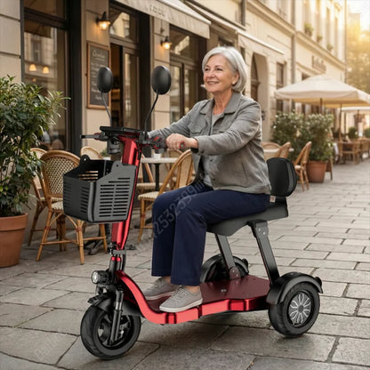 1000W 48V Small Mobility Scooter 3 Wheels Foldable For Elderly 2 Seater Mini Electric Tricycle Parent Child Adult With Basket