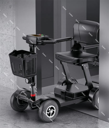 Travel Mini Electric Scooter 4 Wheel City With Seat That Folds For Adults Seniors 350W  Pre-Assembled Folding Mobility Scooter