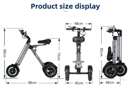 NEW Adult Leisure Light Electric Dirt Bike Mini Small Portable Fold Electric Tricycle Elderly  Riding Commuting Electric Scooter