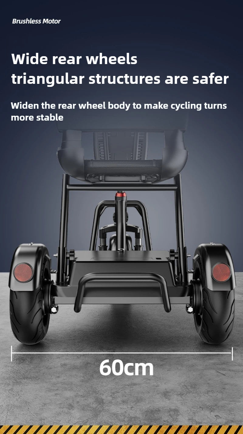 Disabled Commuting Mobility Scooter Mini Small Elderly Leisure Electric Bike Folding Removable Lithium Battery Electric Tricycle