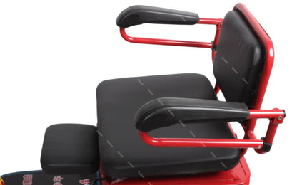 Lightweight Parents Child Electric Scooter 2 Seats 48V 350W Mini 3 Wheel Electric Tricycle For Adult Elderly With Cargo Basket