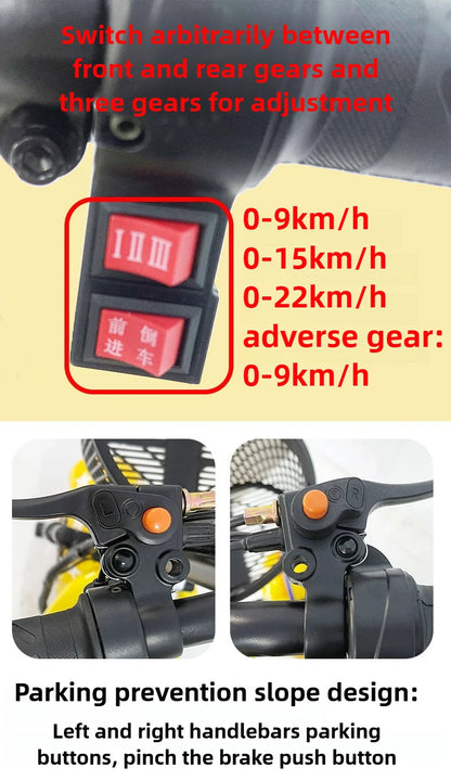 Removable Battery Elderly Leisure Bicycle Small Folding Adult Electric Tricycle with Basket 3 Seats Commuting Electric Scooter