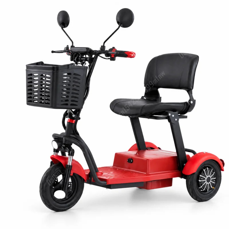 3 Wheels Electric Scooter For Adults Foldable Armrest/Mirror 1000W 48V 20Ah Electric Tricycle For Elderly Removable Battery
