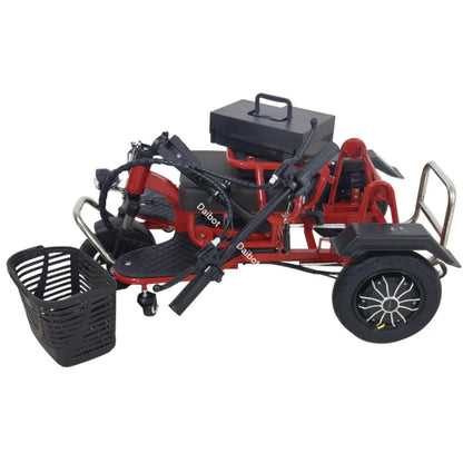700W Powerful 3 Wheel Mobility Scooter With Seat For Elderly Folding Double Motor Electric Scooter With Pull Rod Luggage Travel