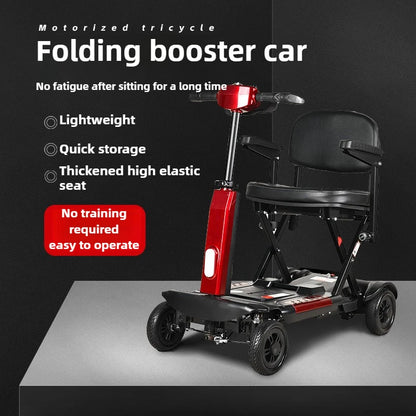 Adult 4Wheeler Automatic Folding Elderly Leisure Mobility Scooter Disabled Commuting Convenient Lithium Battery Electric Scooter