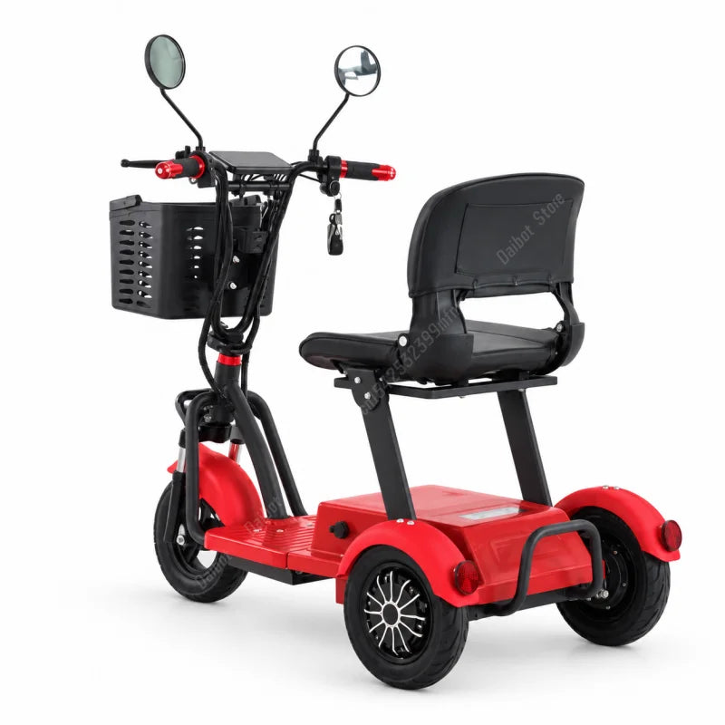 3 Wheels Electric Scooter For Adults Foldable Armrest/Mirror 1000W 48V 20Ah Electric Tricycle For Elderly Removable Battery