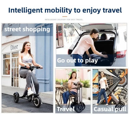 NEW Adult Leisure Light Electric Dirt Bike Mini Small Portable Fold Electric Tricycle Elderly  Riding Commuting Electric Scooter