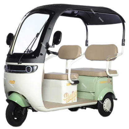 Cargo Electric Tricycle Elderly Mobility Scooter With Passenger Seat For Adult 1000W Family Electric Scooter 3 Wheel With Roof