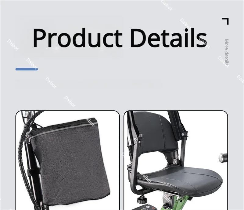 Portable Foldable Electric Scooter With 3 Wheels For Adults 350W 48V Elderly Electric Tricycle With Basket Armrest