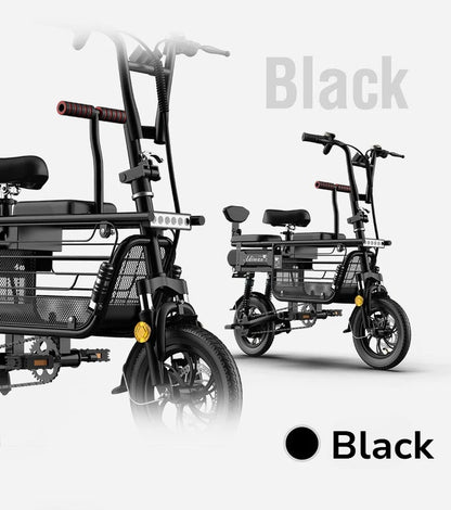 12 Inches Electric Bicycle Anti-theft Leisure Long Life Electric Bike Adult Commuting Removable Lithium Battery Mobility Scooter