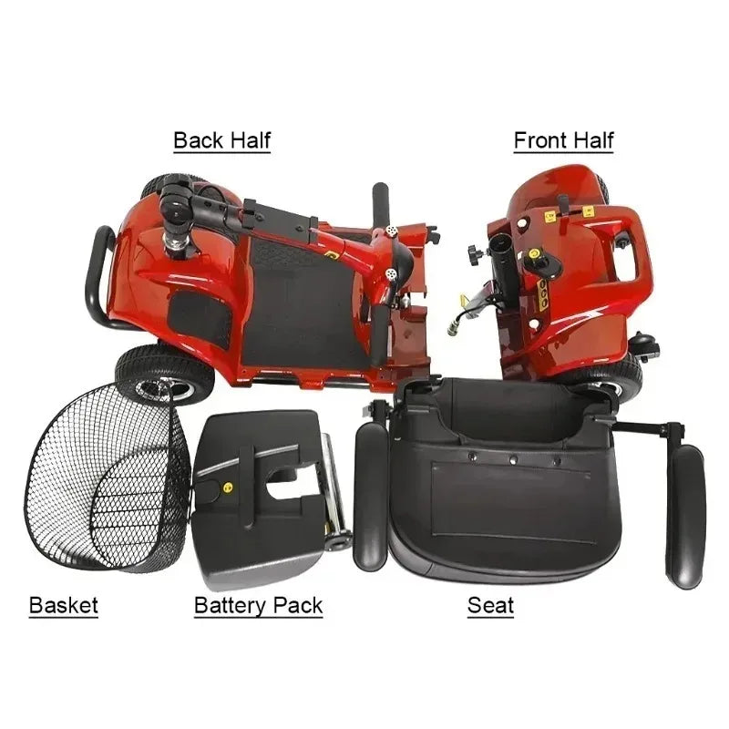 Mini Small Folding Disabled Electric Scooter Removable Lithium Battery Elderly Leisure Adult Commuting Portable Mobility Scooter