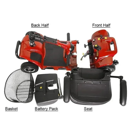 Adult Commuting Portable Mobility Scooter Mini Small Folding Disabled Electric Scooter Removable Lithium Battery Elderly Leisure