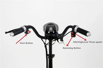 Lightweight Travel Electric Scooter For Women 500W 36V Mobility Scooters 4 Wheels Folding With Removable Armrest