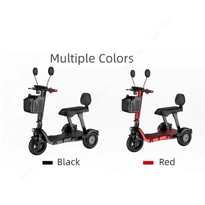 1000W 48V Small Mobility Scooter 3 Wheels Foldable For Elderly 2 Seater Mini Electric Tricycle Parent Child Adult With Basket