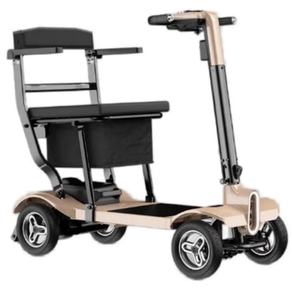 4 Wheel Travel Electric Scooter Foldable Portable With Seat For Old People 24V Mobility Scooter Lightweight Removable Battery