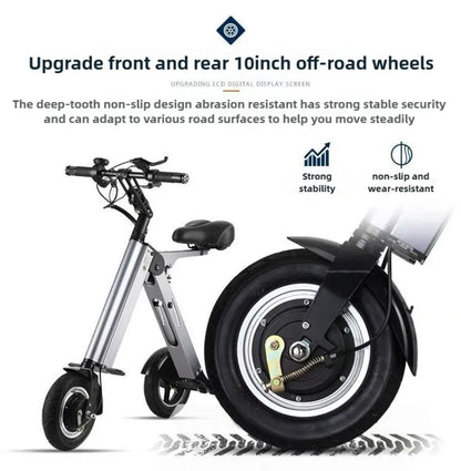 NEW Adult Leisure Light Electric Dirt Bike Mini Small Portable Fold Electric Tricycle Elderly  Riding Commuting Electric Scooter
